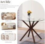 JALOURT 34.6" Round Glass Dining Table f... - Image 6