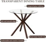 JALOURT 34.6" Round Glass Dining Table f... - Image 7
