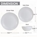 Blueniya Dinnerware Set 12 pcs Dish Set ... - Image 4