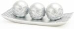 Silver Accent Decorative Tray and Ball S... - Image 2
