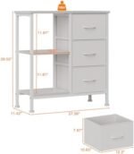 Furnulem 3 Drawer White Dresser for Bedr... - Image 4