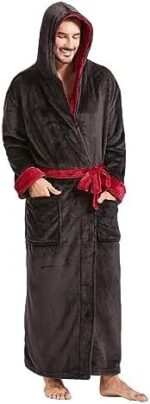 FashGudim Mens Robes Big and Tall with Hood Two-To... - Image 2