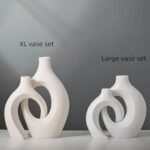 Levvohd XL Beige Ceramic Vase Set of 2 f... - Image 3
