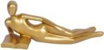 Dawbun Gold Decor Reading Statue Home De... - Image 2