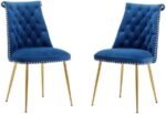 Clihome Velvet Dining Chairs Set of 2，Bl... - Image 9