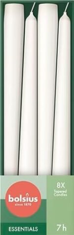 Bolsius Tapered Candles - White - 8-Pack... - Image 2