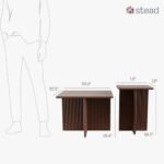 Square Fluted Nesting Coffee Table - Low... - Image 3