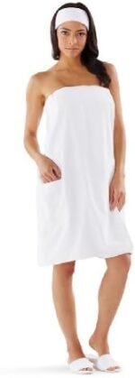 Boca Terry Women's Spa Wrap - Microfiber - White -... - Image 2