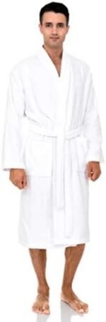 TowelSelections Mens Robe, Cotton Kimono Terry Clo... - Image 4
