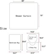 AAtter 4 Piece Beach Shower Curtain Set ... - Image 8
