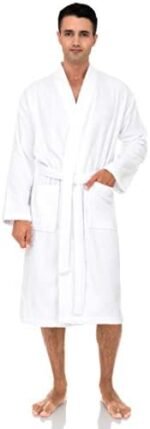 TowelSelections Mens Robe, Cotton Kimono Terry Clo... - Image 2