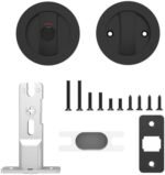 Matte Black Pocket Door Lock Hardware wi... - Image 8