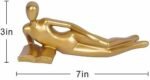 Dawbun Gold Decor Reading Statue Home De... - Image 5