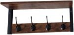 Unionly Wood Coat Rack with 4 Hooks, Set... - Image 2