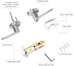 4 Pack Privacy Door Levers, Silver Flat ... - Image 3