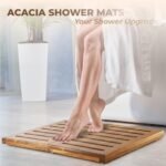 Wood Bath Mat for Shower, 24.2'' Wooden ... - Image 5