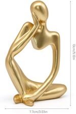 Gold Thinker Statue Decor, Modern Abstra... - Image 3