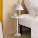 White Round Side Table Small End Table S... - Image 6