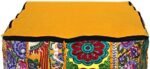 Craft Kala Indian Square Patchwork Ottom... - Image 3