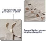 Anluoer Duvet Cover Queen Size,Linen Gre... - Image 6