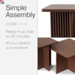Square Fluted Nesting Coffee Table - Low... - Image 9