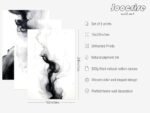 Black White Abstract Wall Art Decor Set of 3 Moder... - Image 3