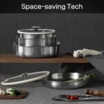 CAROTE 10pcs Pots and Pans Set, Stainless Steel Co... - Image 8
