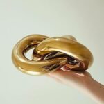 Ceramic Gold Knot Décor, Gold Accent Dec... - Image 2