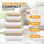 4 Pack Glass Food Storage Containers wit... - Image 5