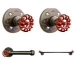 Galvanized Industrial Pipe Bathroom Fixtures SET o... - Image 4