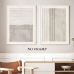 Gray Beige Abstract Wall Art Modern Line Art Print... - Image 4