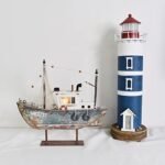 Nautical Decor Wood Sailboat Model with ... - Image 3