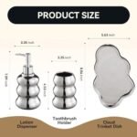 Silver Bathroom Accessory Set, 3-Piece C... - Image 3