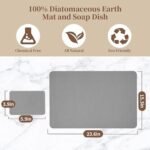 Quick Dry Stone Bath Mat for Bathroom an... - Image 3