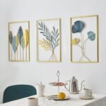 FUNTEREST Gold Leaf Wall Decor Modern Wall Art Hom... - Image 2