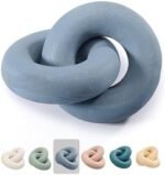 baqor 2-Link Wood Chain Link Decor - for Modern Boho Celtic Home Living Room Coffee Table Shelf Office Farmhouse Entryway Decorative Object Wooden Knot Sculpture Rustic Accents - Image 2