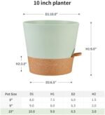 FaithLand 2-Pack 10 Inch Planter Pots fo... - Image 3