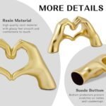 Heart Hands Sculpture, Gold Boho Aesthet... - Image 4
