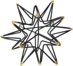 6” Metal Geometric Star Sculpture, Black... - Image 2