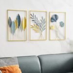 FUNTEREST Gold Leaf Wall Decor Modern Wall Art Hom... - Image 3