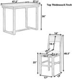 TARTOP 5-Piece Counter Height Rectangula... - Image 3