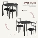 Glass Black Dining Table for 2-Small Squ... - Image 8