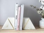 Cork & Mill Marble Bookends, Heavy Book ... - Image 3