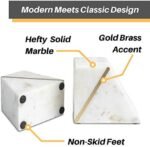 Cork & Mill Marble Bookends, Heavy Book ... - Image 4