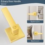 EHOMEWARE 2 Pack Gold Door Handles, Priv... - Image 5