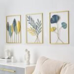 FUNTEREST Gold Leaf Wall Decor Modern Wall Art Hom... - Image 6