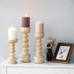 Tall Pillar Candle Holders Set of 3-12",... - Image 8