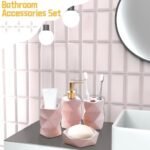 Bathroom Accessories Set,Pink Bathroom A... - Image 6