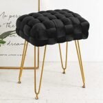 LUE BONA Velvet Vanity Stool, Rectangle ... - Image 2