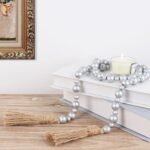 Wood Bead Garland with Tassels, Farmhous... - Image 3
